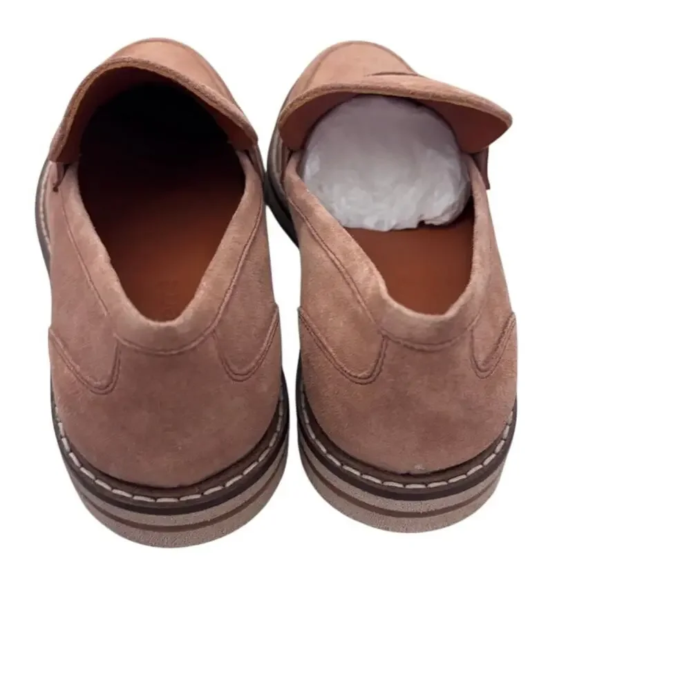 NEW JP Pierre Men's Loafers Designer Cognac Brown Suede 9D Formal Going Out